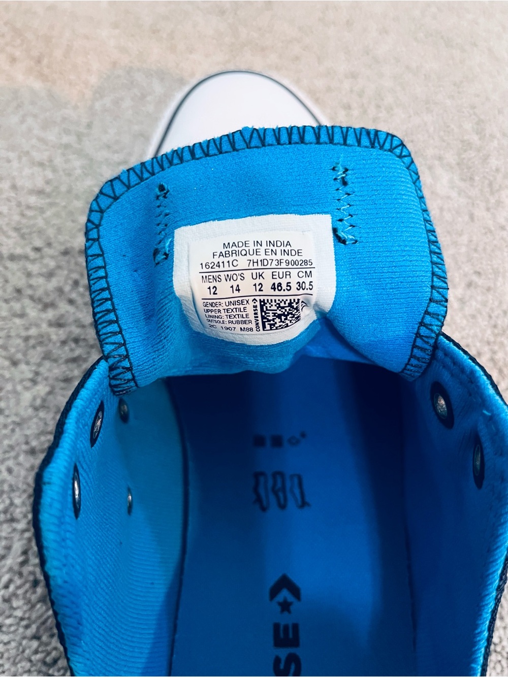 NWOT-Converse All Star Low-Top Sneakers in Navy and Bright Blue - Picture 5 of 7
